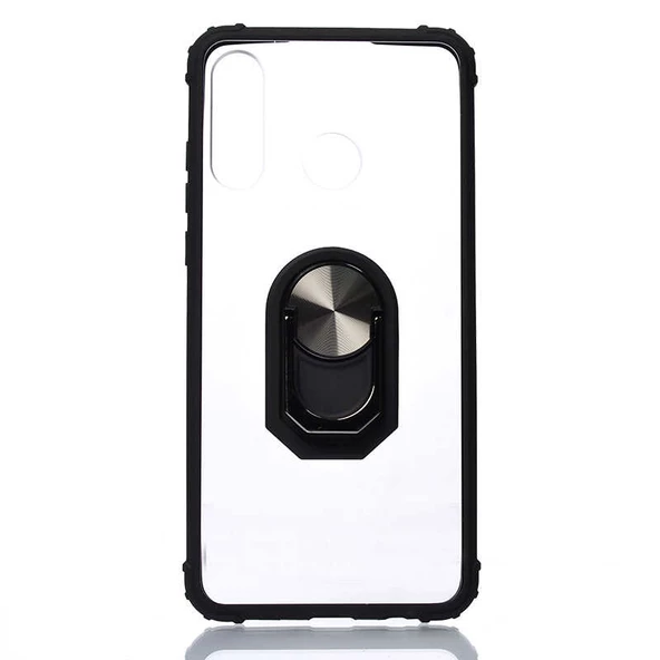 Huawei P30 Lite Kenarları Renkli Anti Şok Şeffaf Kılıf ürün görseli 1