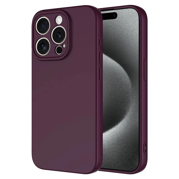 iPhone 15 Pro Uyumlu Kılıf İç Yüzeyi Kadife Lansman Kapak ürün görseli 1