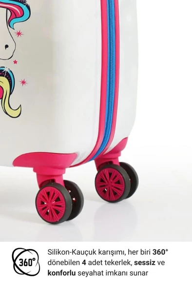 Unicorn Policarbon Çocuk Valizi 0249 - Resim 4