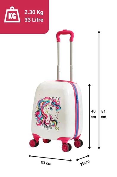 Unicorn Policarbon Çocuk Valizi 0249 - Resim 5