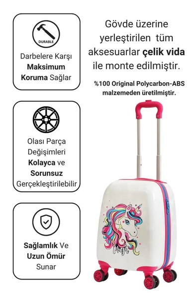 Unicorn Policarbon Çocuk Valizi 0249 - Resim 2