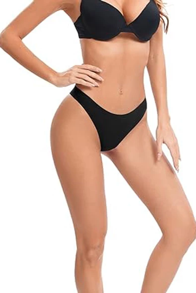 5li Kadın Tanga İz Yapmaz Lazer Kesim String Ağ Dikişsiz ürün görseli 1