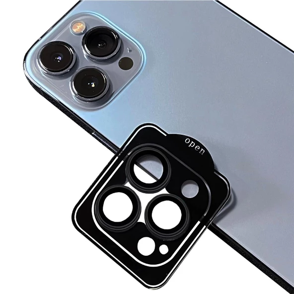 iPhone 14 Pro Max CL-11 Safir Parmak İzi Bırakmayan Anti-Reflective Kamera Lens Koruyucu ürün görseli 1