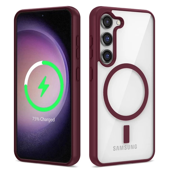 S22 Plus Uyumlu  Uyumlu KılıfMagsafe Wireless Şarj Özellikli Silikon Ege Kapak ürün görseli 1