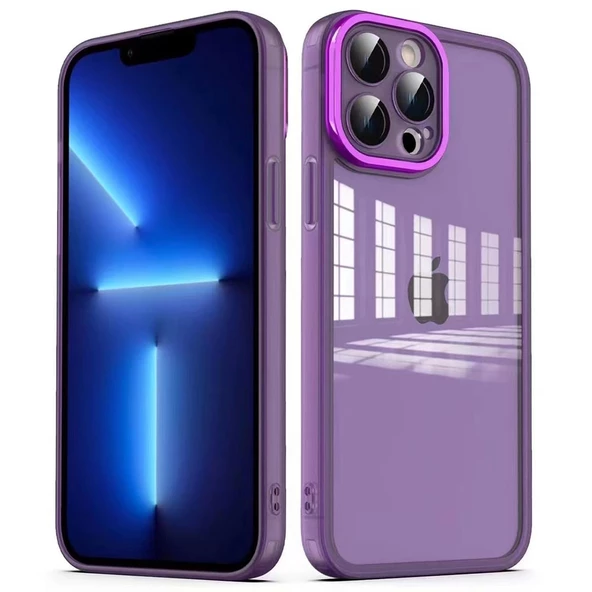 iPhone 13 Pro Max Uyumlu  Uyumlu KılıfKamera Korumalı Transparan Post Kapak ürün görseli 1