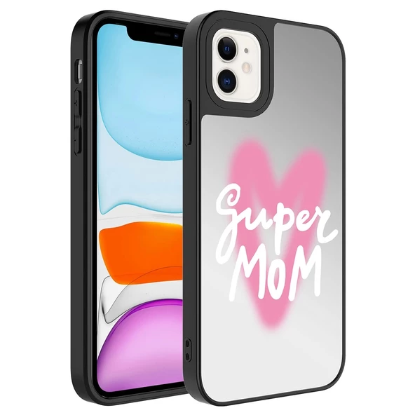 iPhone 11 Uyumlu  Uyumlu KılıfAynalı Desenli Kamera Korumalı Parlak Mirror Kapak ürün görseli 1