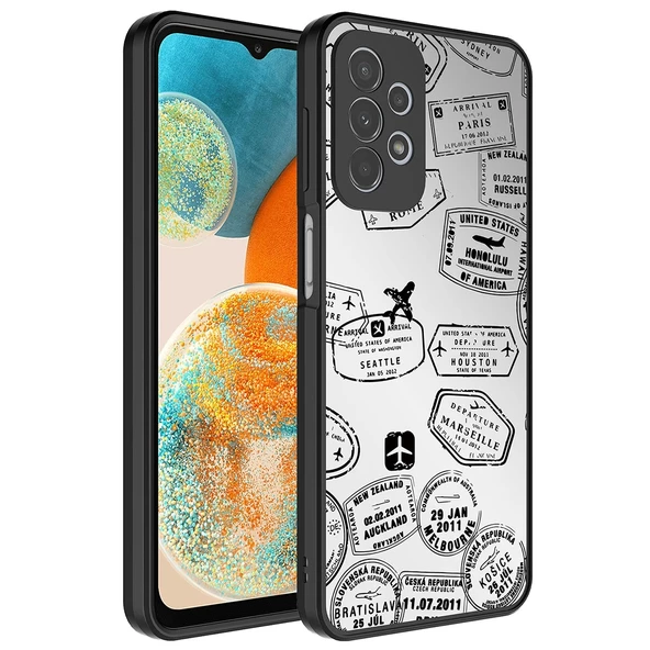 A23 Uyumlu  Uyumlu KılıfAynalı Desenli Kamera Korumalı Parlak Mirror Kapak ürün görseli 1