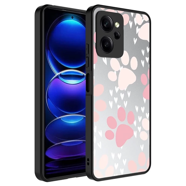 Xiaomi Poco X5 Pro  Uyumlu KılıfAynalı Desenli Kamera Korumalı Parlak Mirror Kapak ürün görseli 1