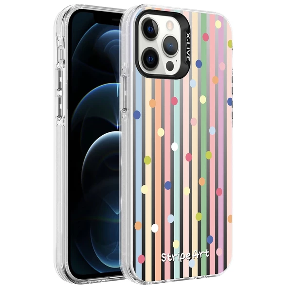 iPhone 12 Pro  Uyumlu KılıfDesenli Silver Sert Kapak ürün görseli 1