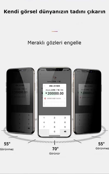 iPhone 15 Pro Max Kor Privacy Cam Ekran Koruyucu - Resim 9