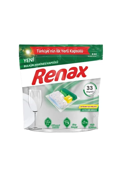 RENAX Bulaşık Makinesi Kapsülü Hepsi Bir Arada 33 Lü X 3 Adet ürün görseli 1
