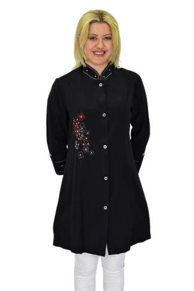 Kadın Nakışlı Hakim Yaka Tunik JNS-3004 ürün görseli 1