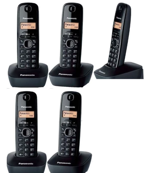 Panasonic KX-TG1615 5 Ahizeli Telsiz Telefon | DECT Kablosuz Ev Ofis Telefonu ürün görseli 1
