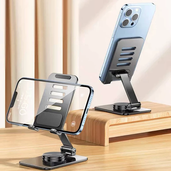Dönebilen Başlıklı Tablet ve Telefon Standı - Resim 5