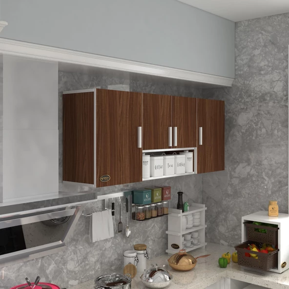Kenzlife hazır mutfak floro32 cvz 060*150*32 mutfak banyo dolabı kapaklı raflı ürün görseli 1