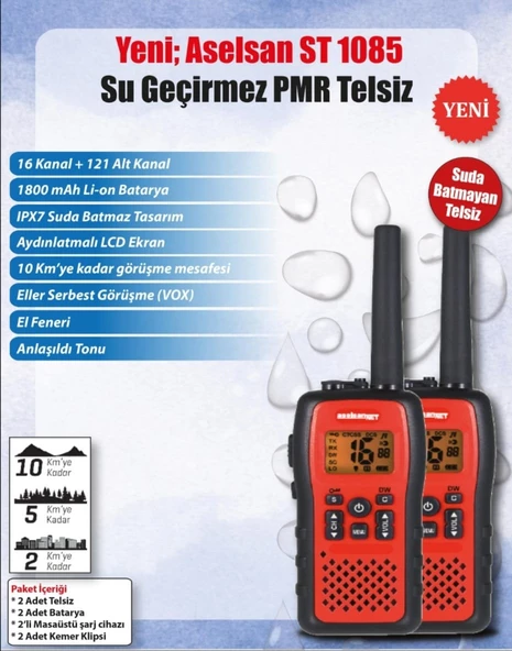 Aselsan ST-1085 PMR İKİLİ EL TELSİZİ ürün görseli 1