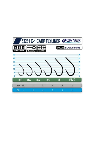 OWNER 53261 C-1 CARP FLYLINER - Resim 2
