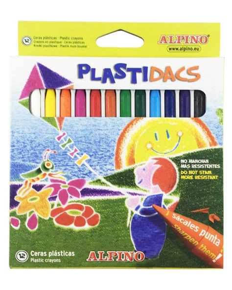 Alpino Plastidacs 12 Renk Mum Boya Kalemi ürün görseli 1