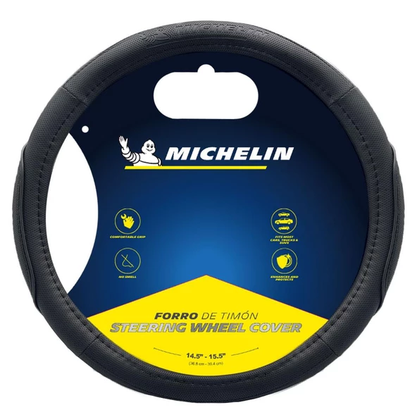 Michelin Mc1003n Premium Suni Deri Direksiyon Kılıfı Siyah ürün görseli 1