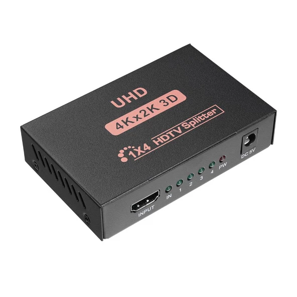 Hytech HY-LU4 4 Port 4K*2K HDMI Splitter ürün görseli 1