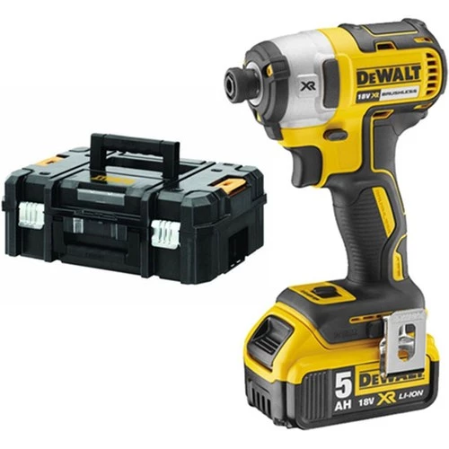Dewalt DCF887P2-QW 18V/5.0Ah Li-ion Çift Akülü Kömürsüz Profesyonel Darbeli Tornavida ürün görseli 1
