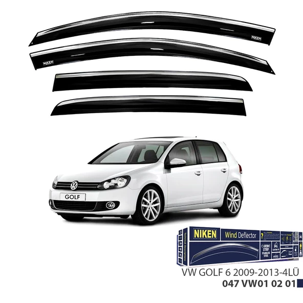 Vw Golf 5-6 Kromlu Cam Rüzgarlığı Niken 2003-2013 arası uyumlu ürün görseli 1