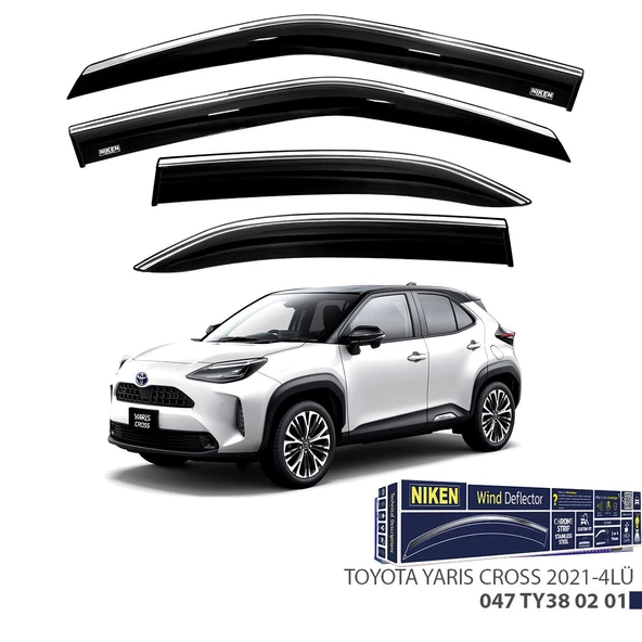 Toyota Yaris Cross Kromlu Cam Rüzgarlığı Niken 2021+sonrası uyumlu ürün görseli 1