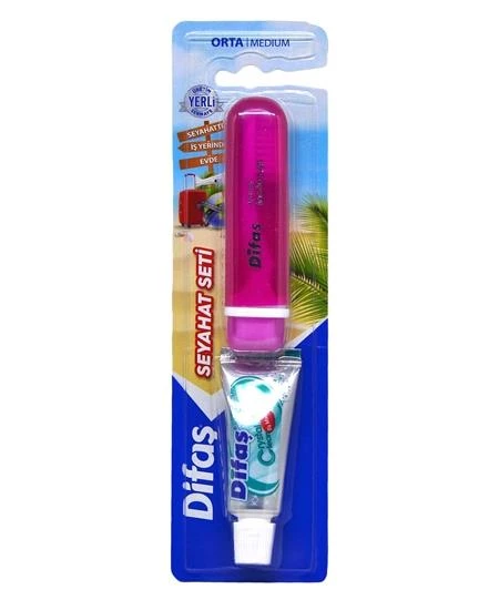 DİFAŞ SEYAHAT FIRÇASI + DİŞ MACUNU 50ML ürün görseli 1