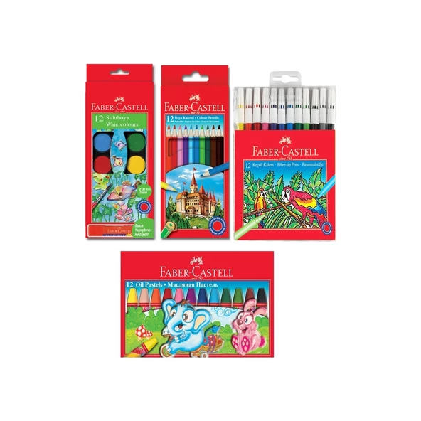Faber Castell Öğrenci 4lü Boyama Seti ürün görseli 1
