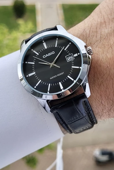 Casio CSISTE7 Kasası Gümüş Kordonu Siyah Renk Hediye Paketli Erkek Kol Saati ürün görseli 1