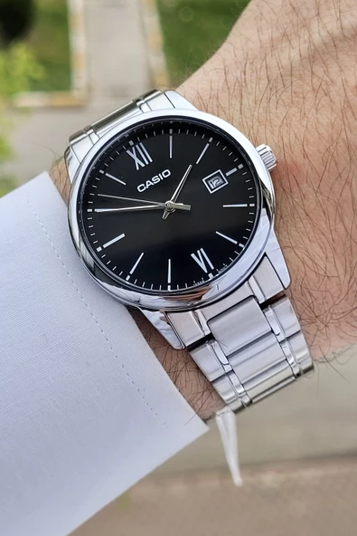 Casio CSISTE6 Kadranı Siyah Kordonu Gümüş Renk Hediye Paketli Erkek Kol Saati ürün görseli 1