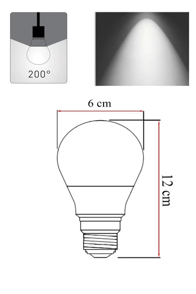Panosonic 14W (100W) E27 Led Ampul 6500K - Beyaz - Resim 2
