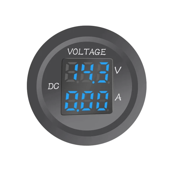 AEK-Tech DC12V/24V Dijital Voltmetre Ampermetre - Resim 2