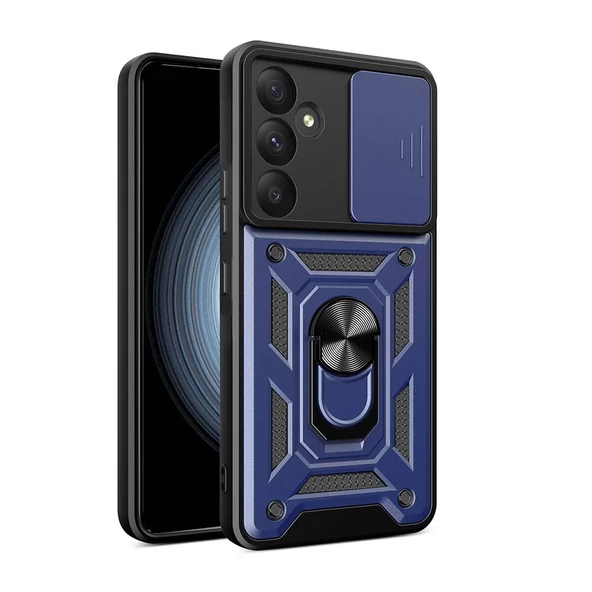 Samsung A55 Uyumlu Kılıf Magnetik Standlı Kamera Korumalı Sürgülü Vega Kapak ürün görseli 1