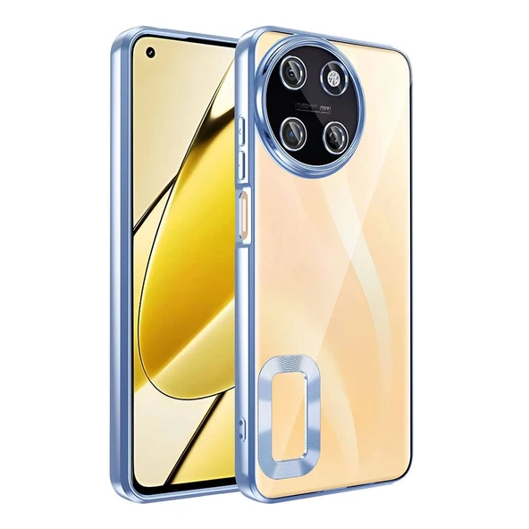 Realme 11 4G Uyumlu Kılıf Tek Kamera Çerçeveli Logo Gösteren Omega Kapak ürün görseli 1