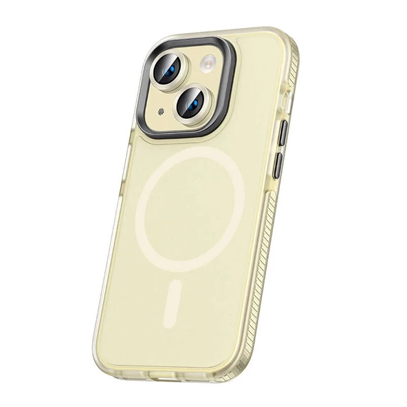 iPhone 15 Uyumlu Kılıf Airbagli Magsafe Wireless Şarj Özellikli Lens Koruyuculu Klaptika Kapak ürün görseli 1