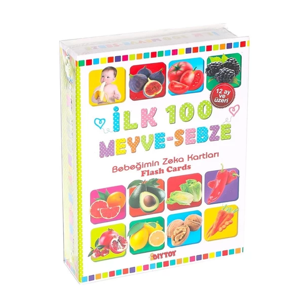 1765 FLASH CARD İLK 100 MEYVELER EĞİTİCİ KARTLAR ürün görseli 1