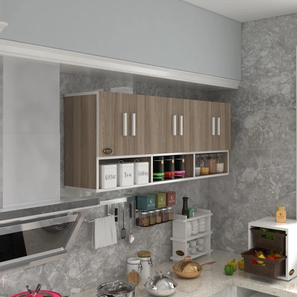 Kenzlife hazır mutfak vice crd 060*180*32 mutfak banyo dolabı kapaklı raflı ürün görseli 1