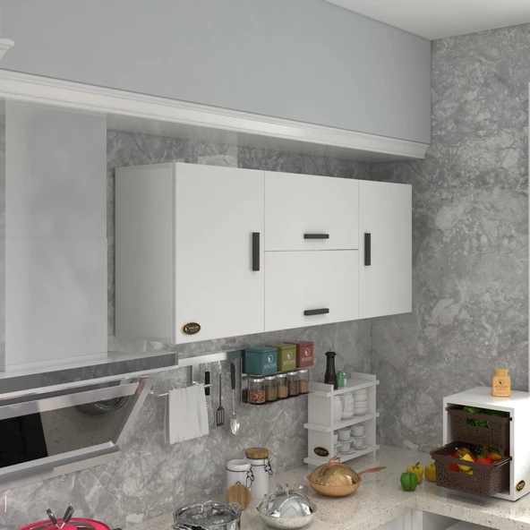 Kenzlife hazır mutfak lucida byz 060*150*32 mutfak banyo dolabı kapaklı raflı ürün görseli 1