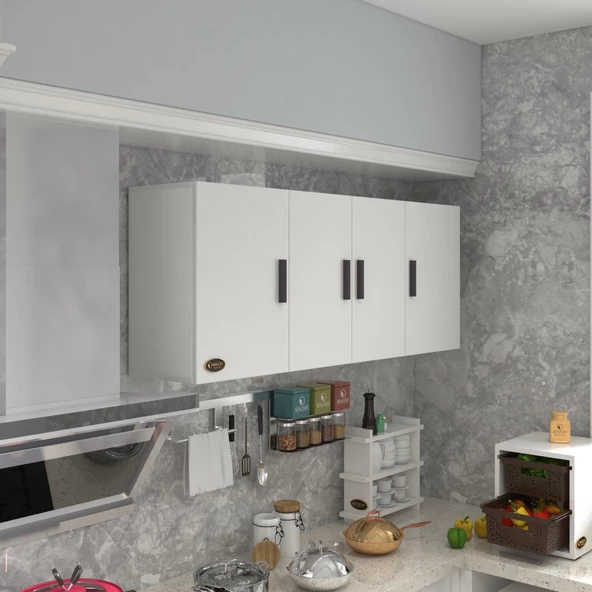 Kenzlife hazır mutfak marina byz 060*150*32 mutfak banyo dolabı kapaklı raflı ürün görseli 1