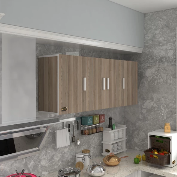 Kenzlife hazır mutfak marina crd 060*150*32 mutfak banyo dolabı kapaklı raflı ürün görseli 1