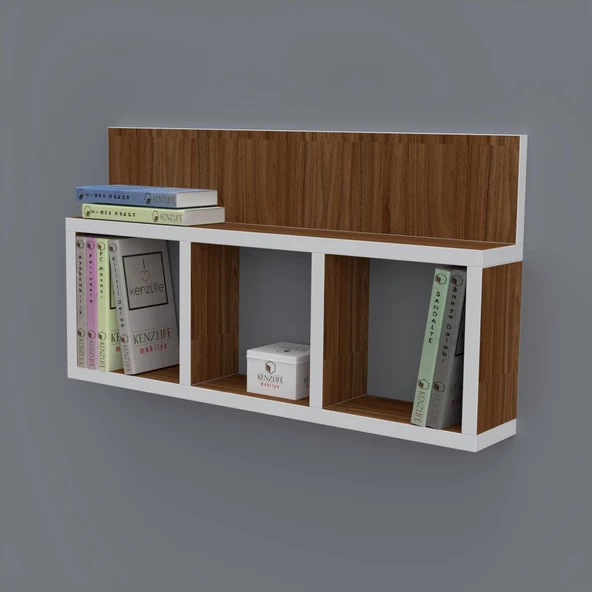 Kenzlife kitaplık hayal 030*060*20 cvz duvar rafı ürün görseli 1