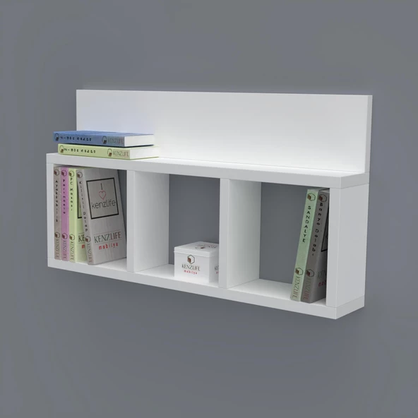 Kenzlife kitaplık hayal 030*060*20 byz duvar rafı ürün görseli 1