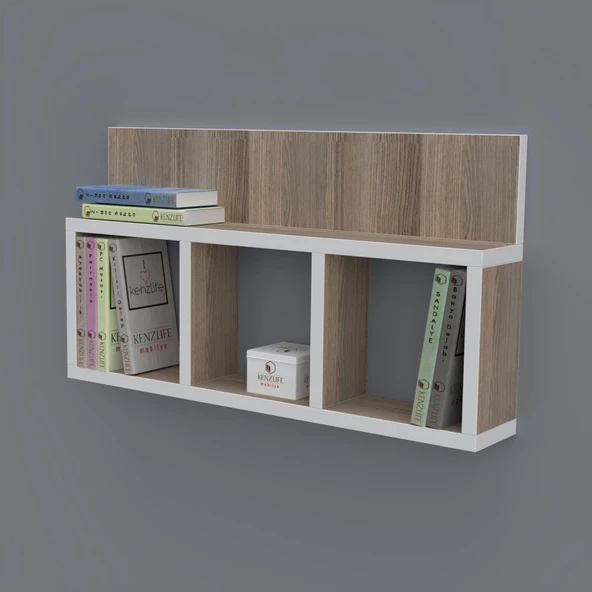 Kenzlife kitaplık hayal 030*060*20 crd duvar rafı ürün görseli 1