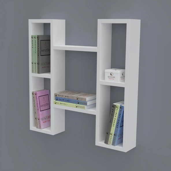 Kenzlife kitaplık melisa 060*060*20 byz duvar rafı ürün görseli 1