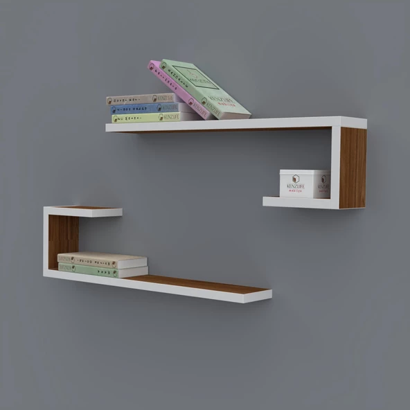 Kenzlife kitaplık kayra 015*060*20*2 cvz duvar rafı ürün görseli 1