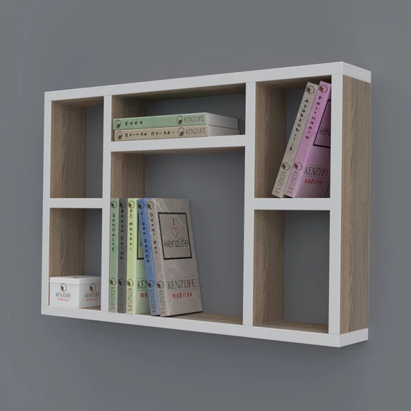 Kenzlife kitaplık neşve 040*060*20 crd duvar rafı ürün görseli 1