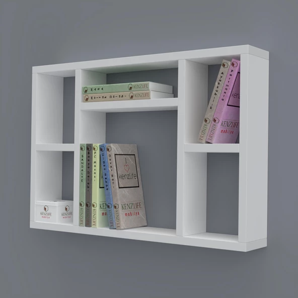 Kenzlife kitaplık neşve 040*060*20 byz duvar rafı ürün görseli 1