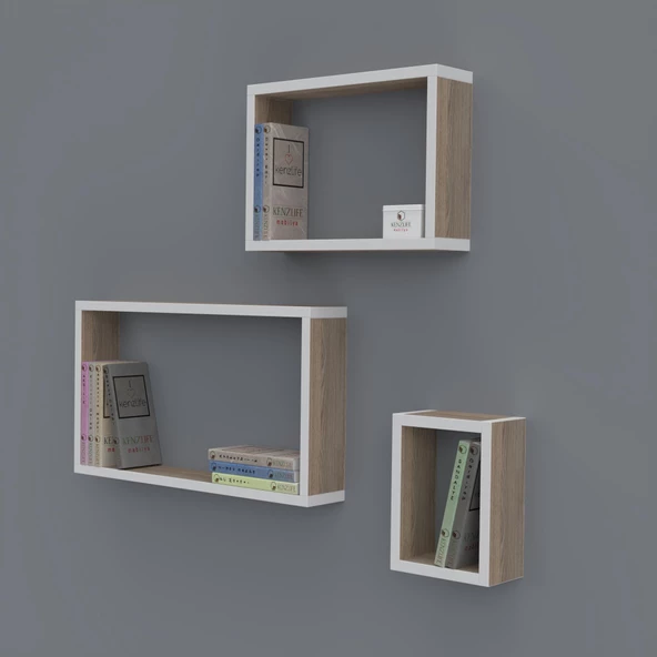 Kenzlife kitaplık neslişah 030*060*20*3 crd duvar rafı ürün görseli 1