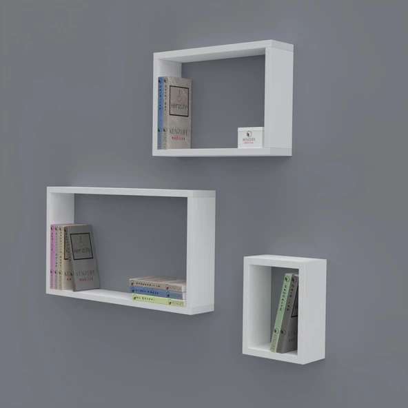Kenzlife kitaplık neslişah 030*060*20*3 byz duvar rafı ürün görseli 1
